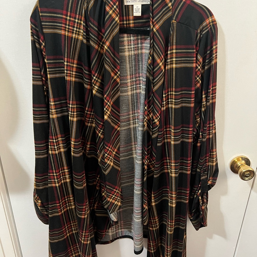 New York Laundry Black and Red Plaid Blazer